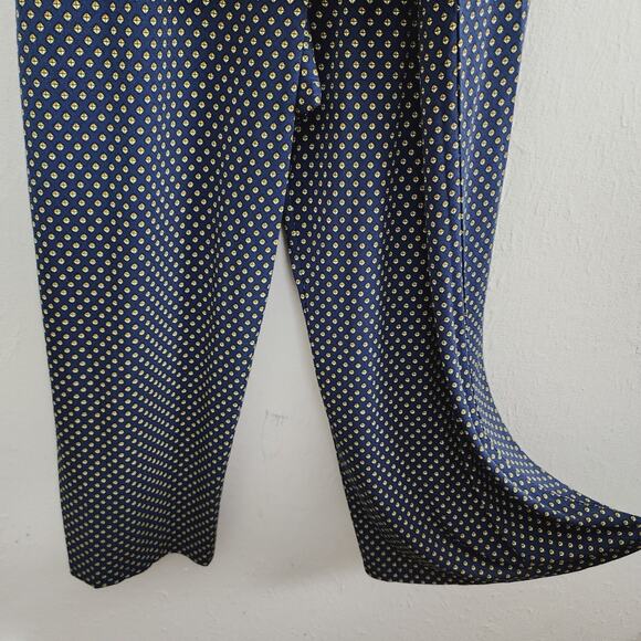 MICHAEL Michael Kors Navy Blue Dot Print Side-Tie Wide-Leg Jumpsuit Plus 2X NWT - Picture 4 of 13